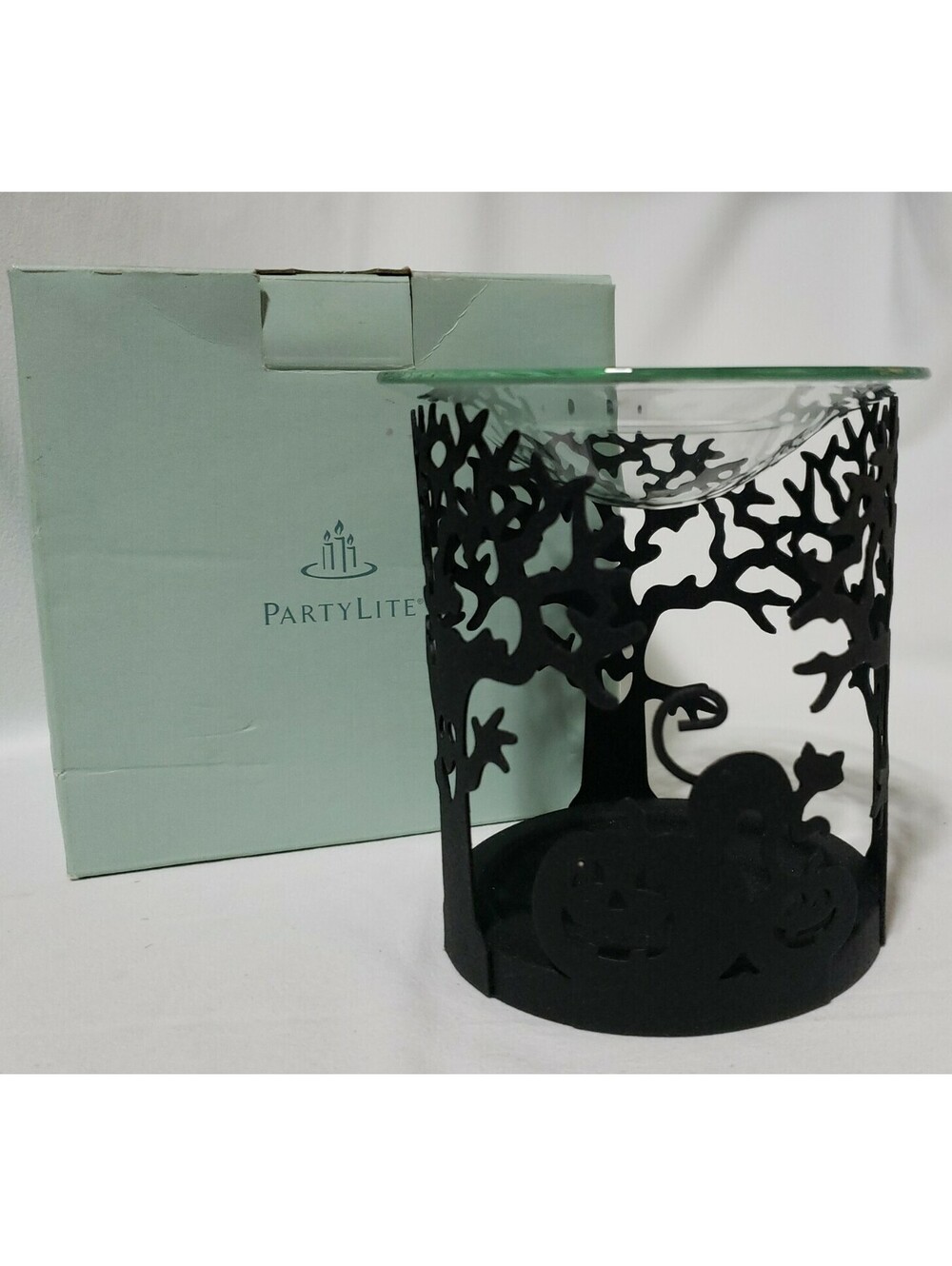 PartyLite Trick or Treat Fragrance Warmer Halloween P90807 In Box Candle 2pc
